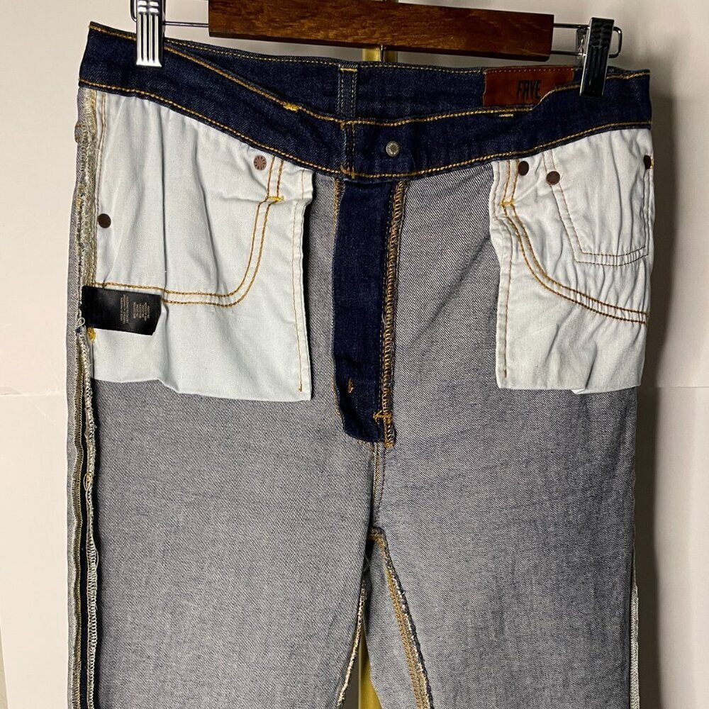 Frye Blue Straight Leg Jeans Size 30 Classic Bue Denim - Picture 9 of 12